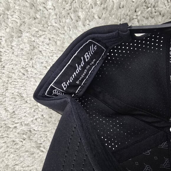 Branded Bills Elite Series Classic Black Hat Made in USA  Logo Snapback One Size - Picture 5 of 5